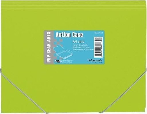 Teczka skrzydłowa z gumką jasny zielony