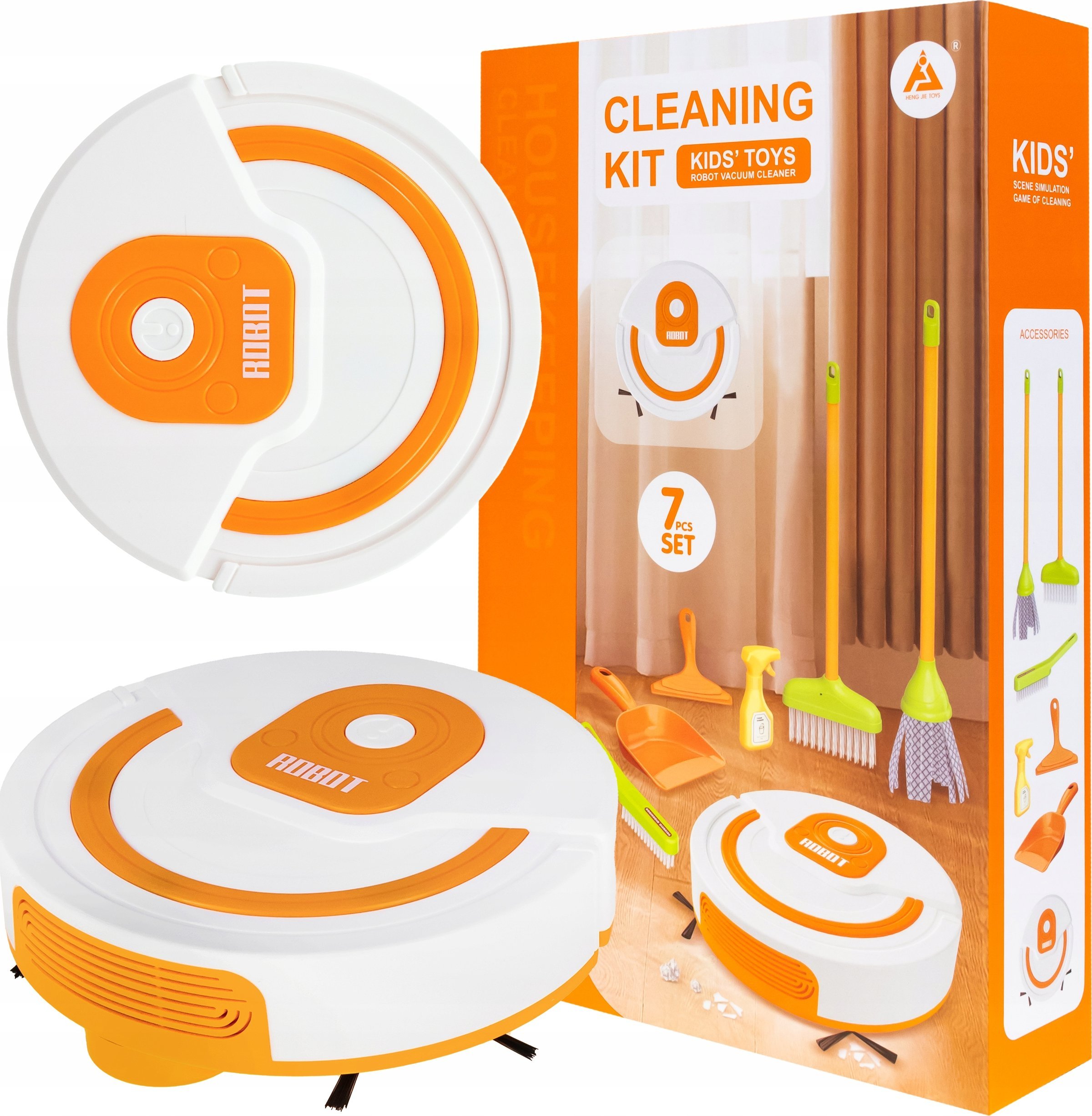 Zestaw 7W1 Do Sprzątania Odkurzacz Mop Szczotka Akcesoria Dla Dzieci