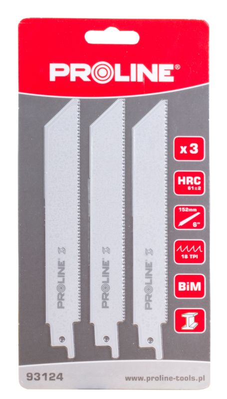 Pro-Line Brzeszczoty do piły szblastej do metalu 152mm 3szt. - 93124