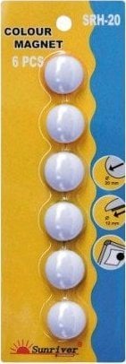 Argo Magnesy 20mm ARGO WF 607381 białe 6 szt