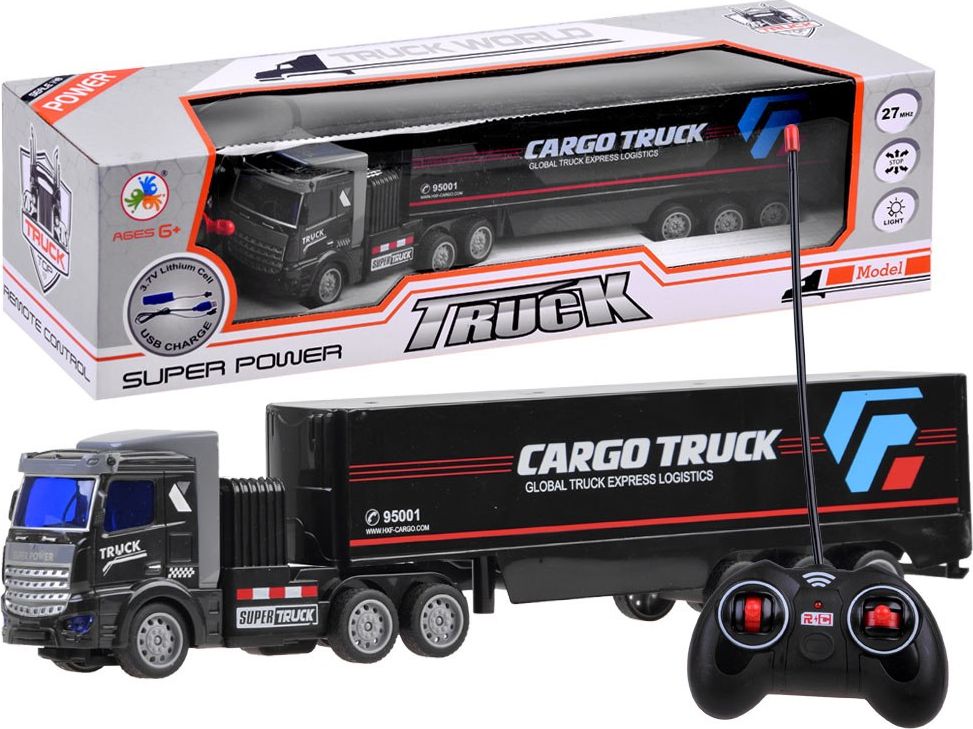 Jokomisiada Tir z naczepą na pilota 27 MHz ciężarówka RC0566