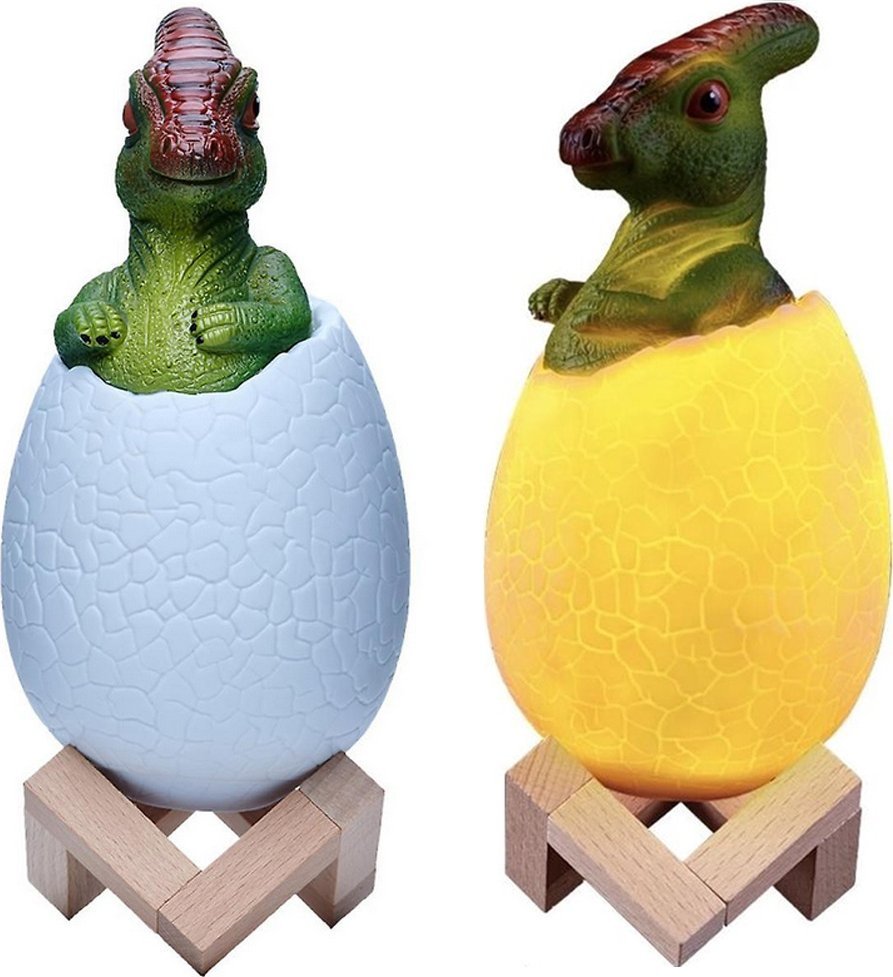 Lampka biurkowa Verk Lampka nocna dinozaur dino jajko rgb led jajo świecące dla dzieci Lampka nocna dinozaur dino jajko rgb led jajo świecące dla dzie