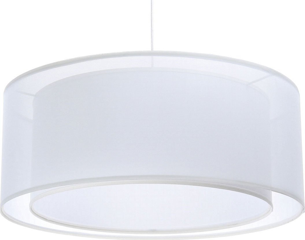 Lampa wisząca Lumes Biała okrągła lampa wisząca nad stół - S436-Estera