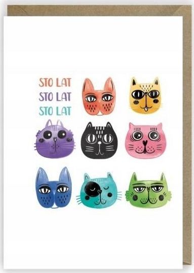 Cardie Kartka urodzinowa, eko koperta K017