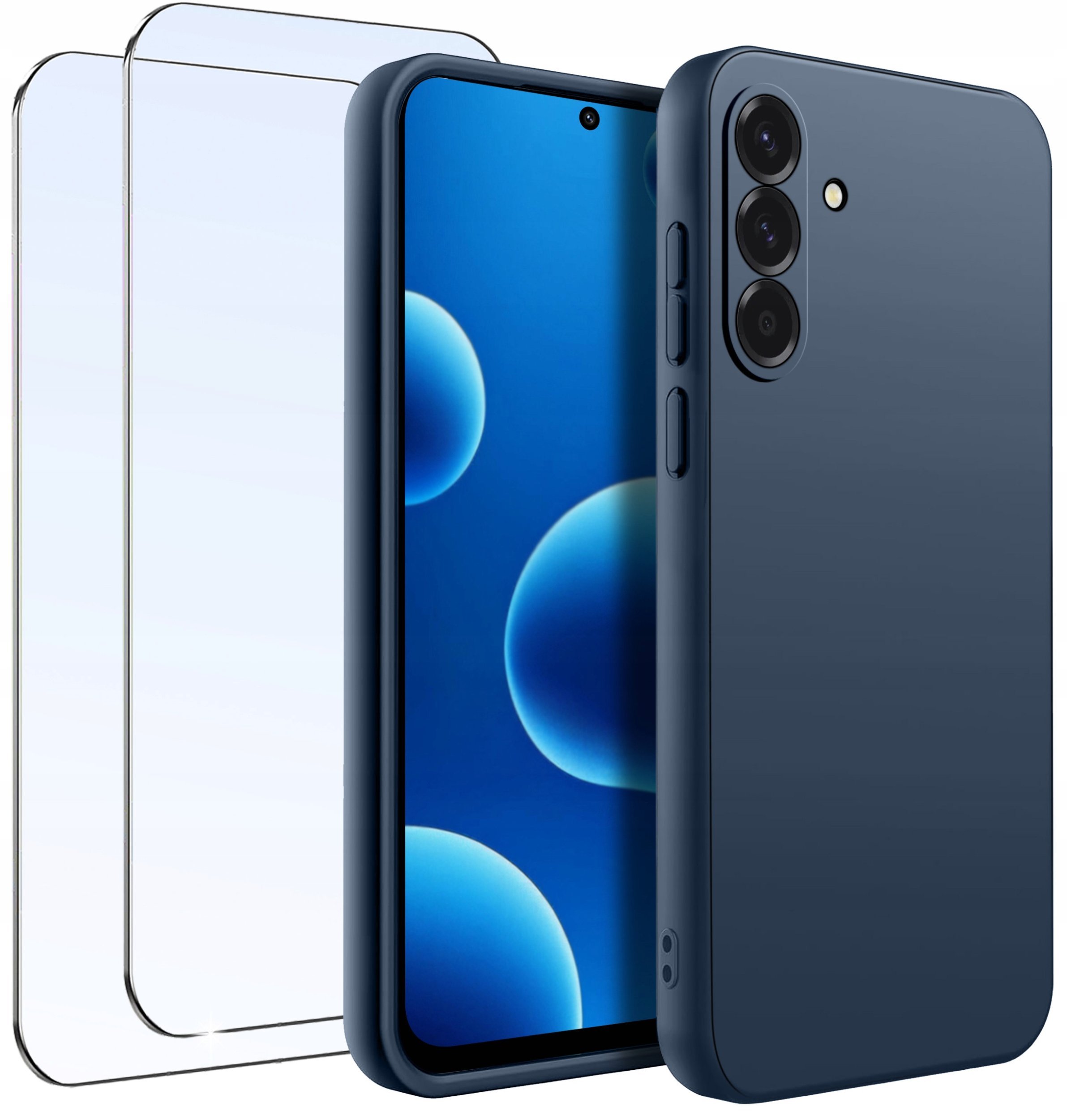 ZESTAW Etui do Samsung A36 5G Matowe Silikon 2 SZTUKI SZKŁO