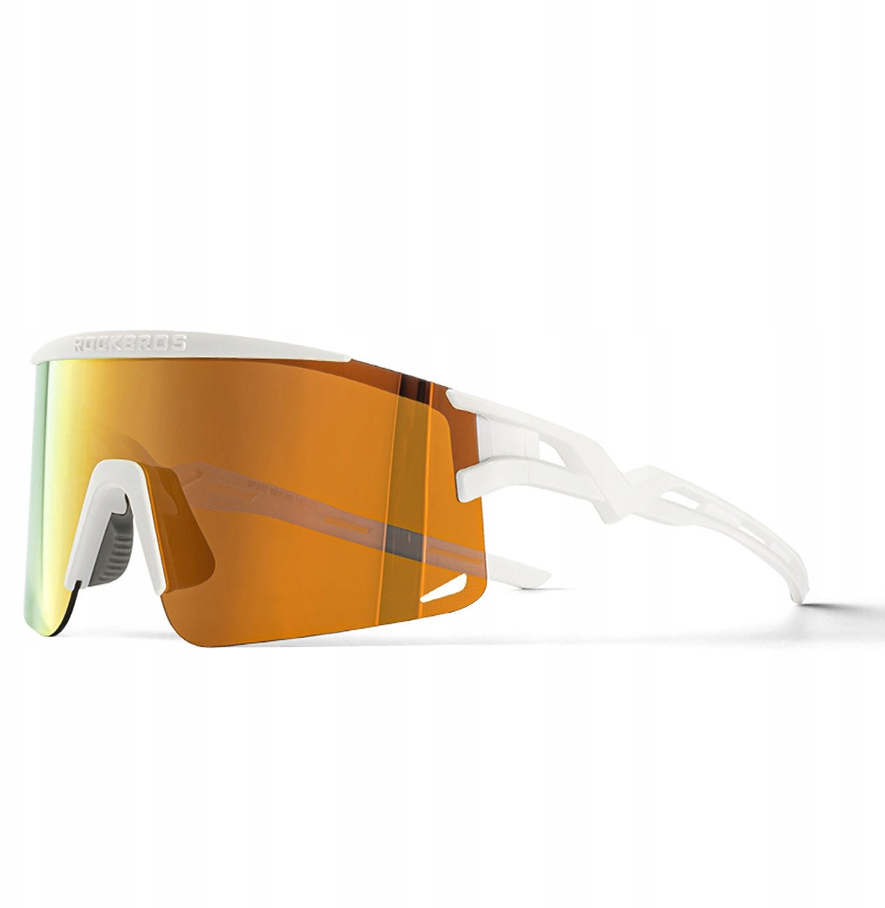 Okulary rowerowe Rockbros polaryzacyjne, z ochroną UV i wkładką korekcyjną - białe