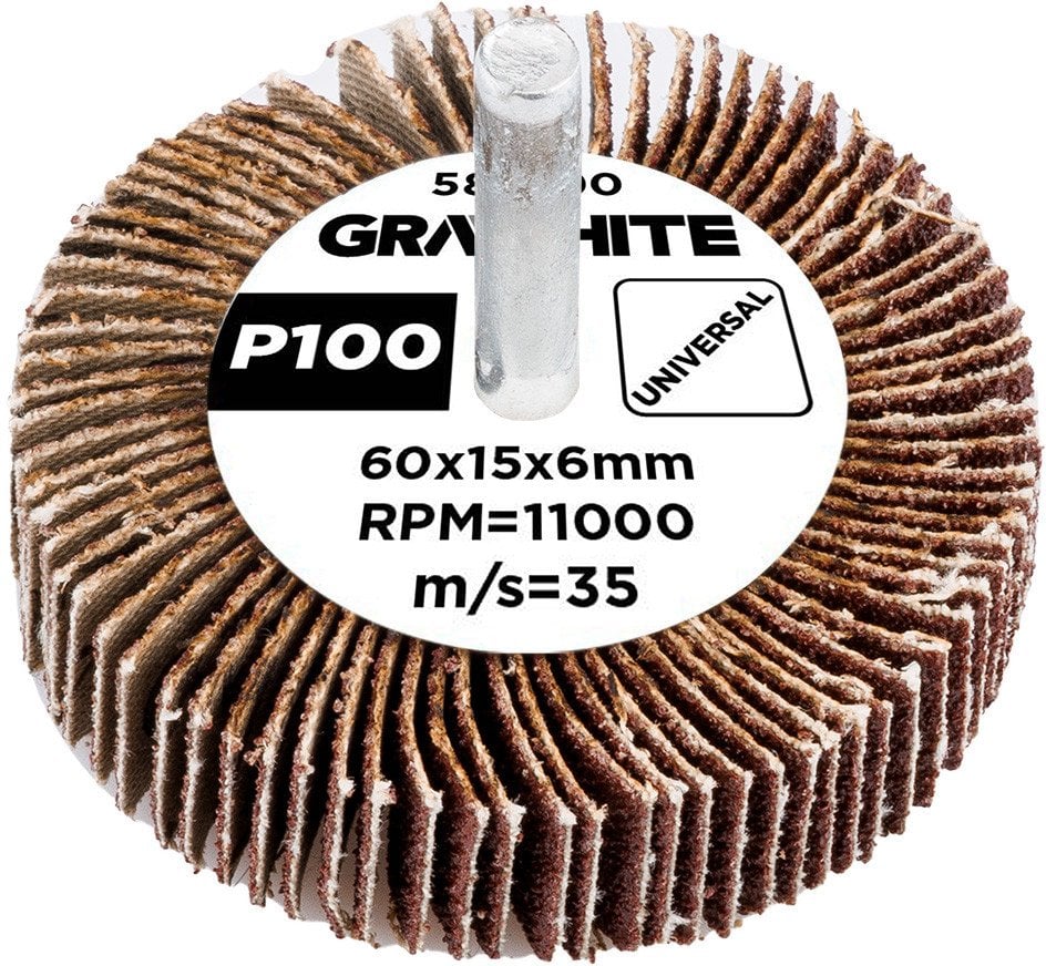 Ściernica listkowa trzpieniowa 60 x 15 x 6 mm, P100