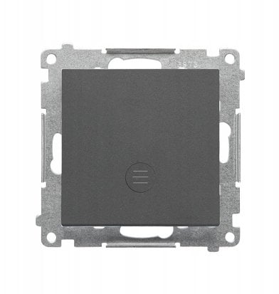 Kontakt-Simon Łącznik jednobiegunowy z podświetleniem LED (moduł) 10 AX, 250 V~, szybkozłącza grafitowy mat TW1L.01/116