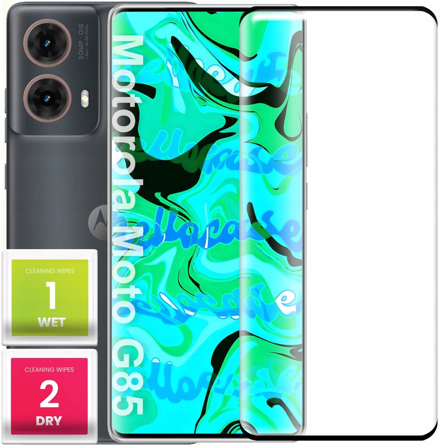 Szkło Hartowane PREMIUM Do Motorola Moto G85 (Curved, Pełne 5D, Szybka 9H)