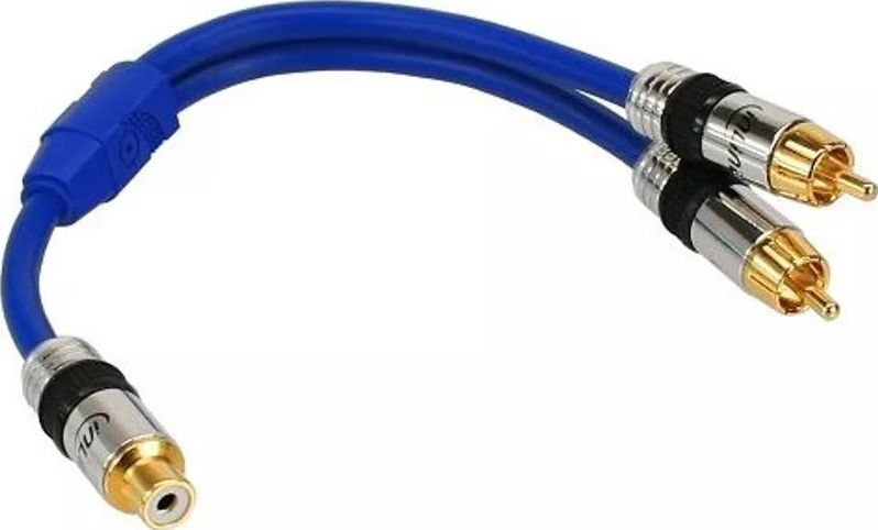 Kabel Intos RCA (Cinch) - RCA (Cinch) x2 0.2m niebieski (89927P)