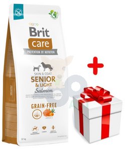 BRIT CARE Dog Grain-free Senior & Light Salmon 12kg + niespodzianka dla psa GRATIS!