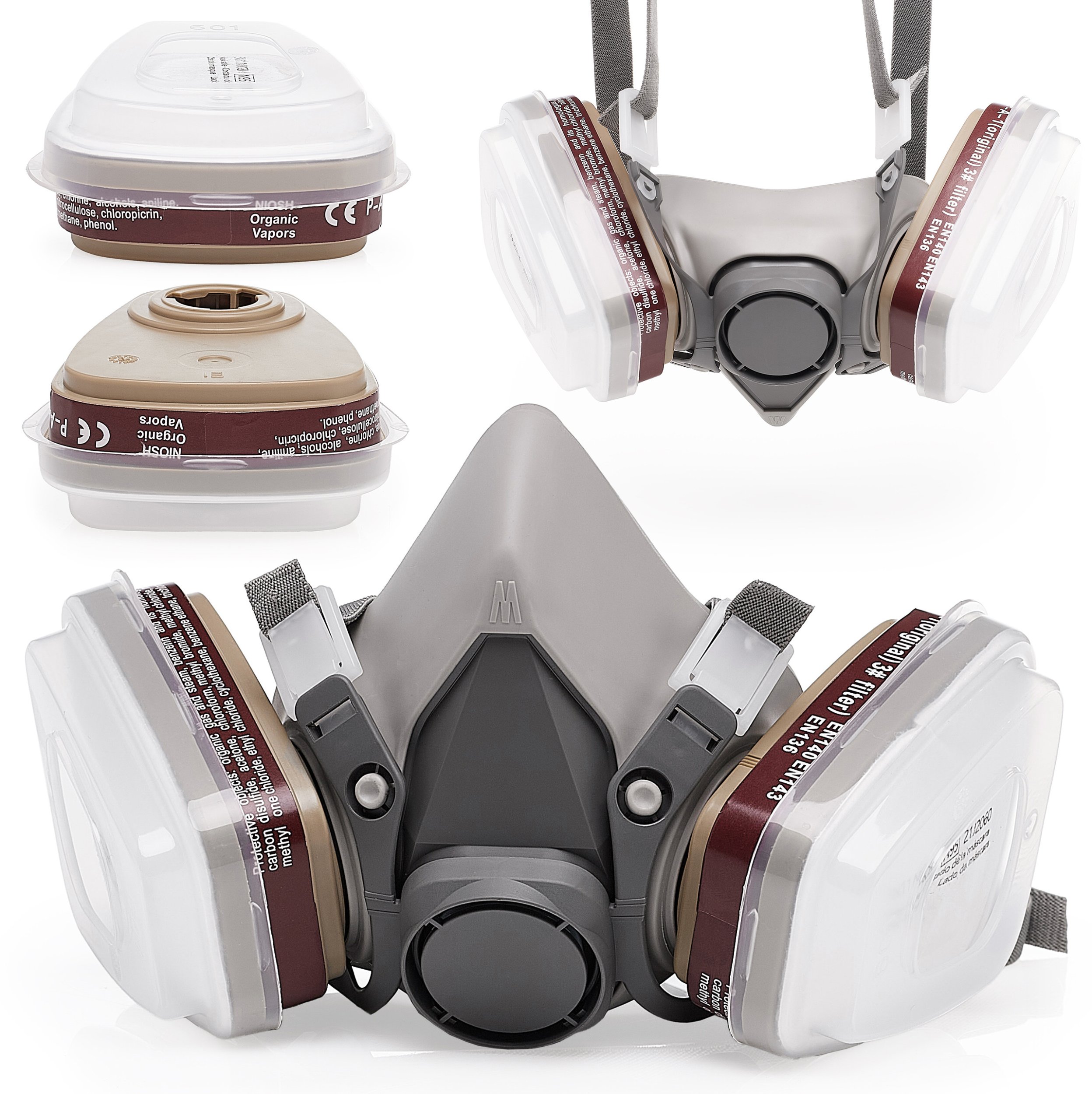 Maska Przeciwpyłowa Półmaska Przeciwgazowa Malarska do Malowania Kurzu