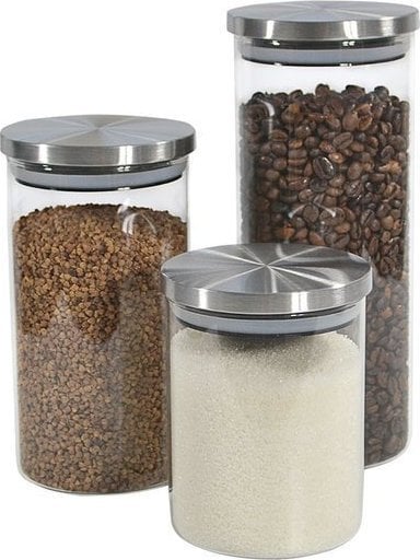 Alpina Pojemniki szklane z pokrywkami 650/950/1400 ml