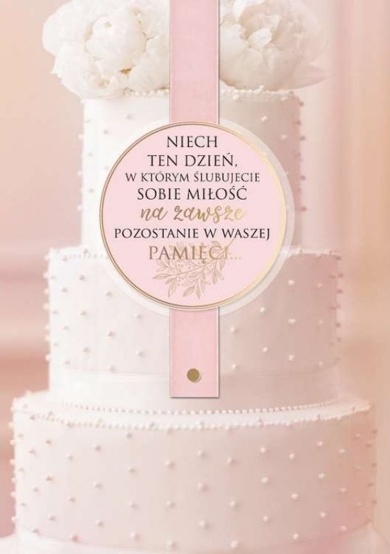 PASSION CARDS Karnet ślub tort PR