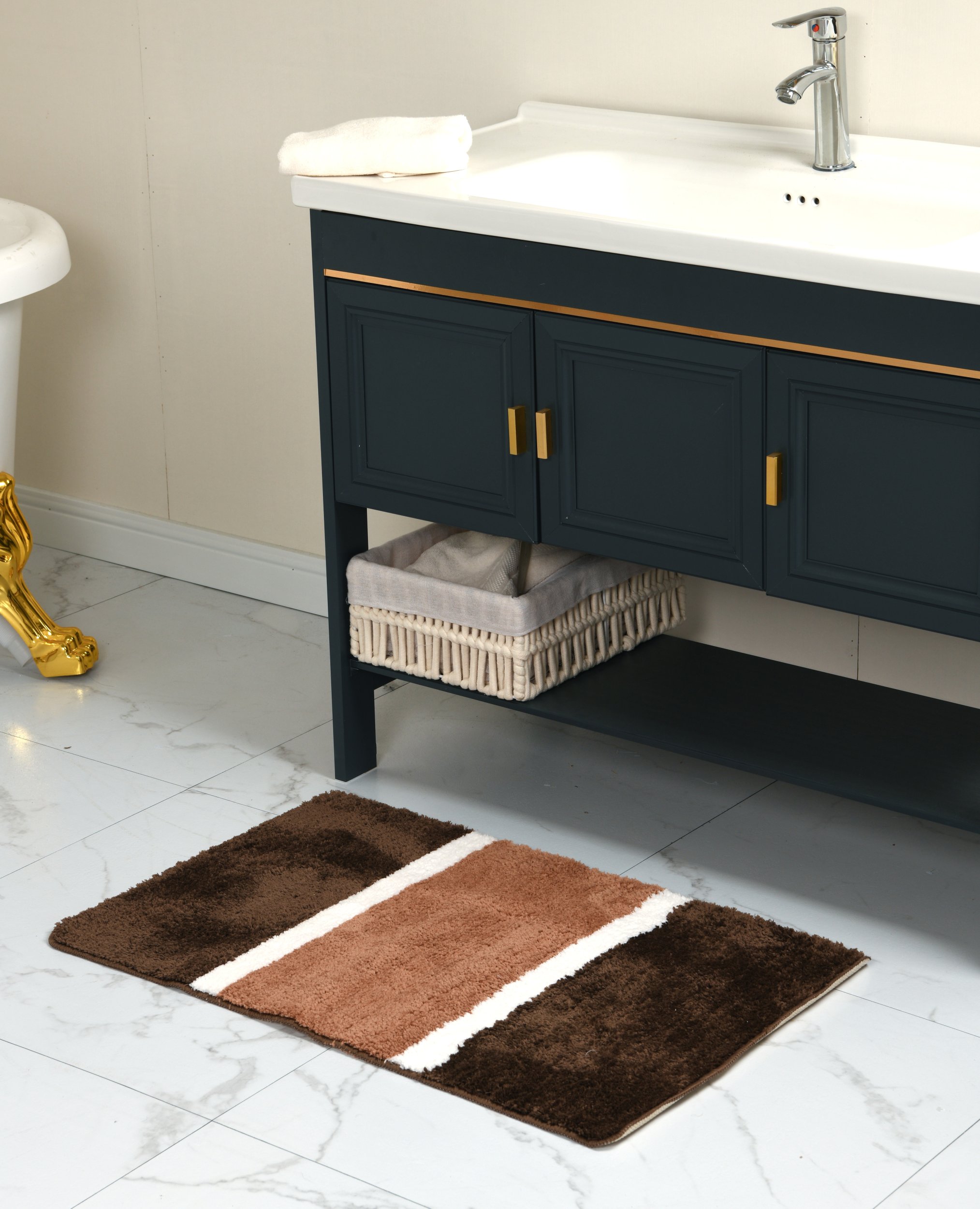 BATH MATS SET MA3866A BROWN