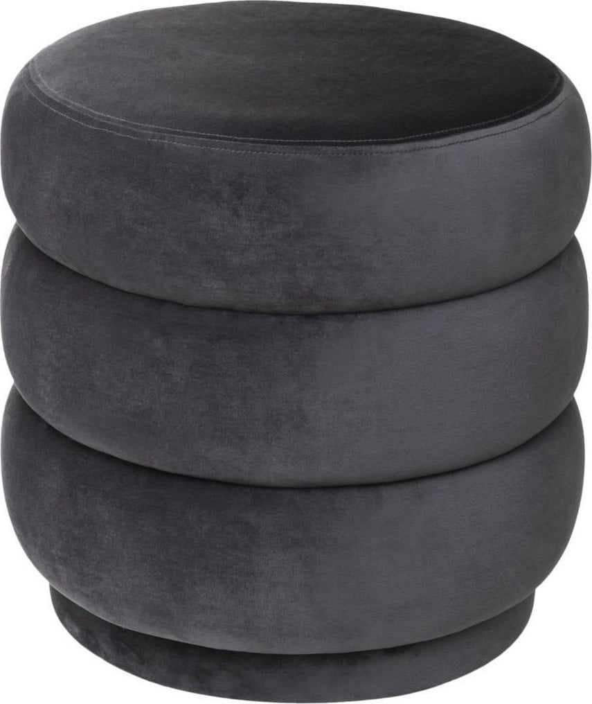 Atmosphera Pufa welurowa SINA, Ø 40 cm, antracyt