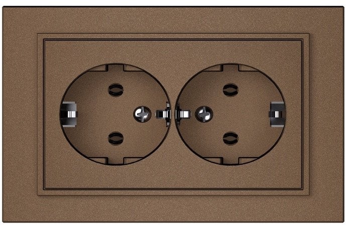 SOCKET TWO PLACESRP16-021 QR1000 MOCHA