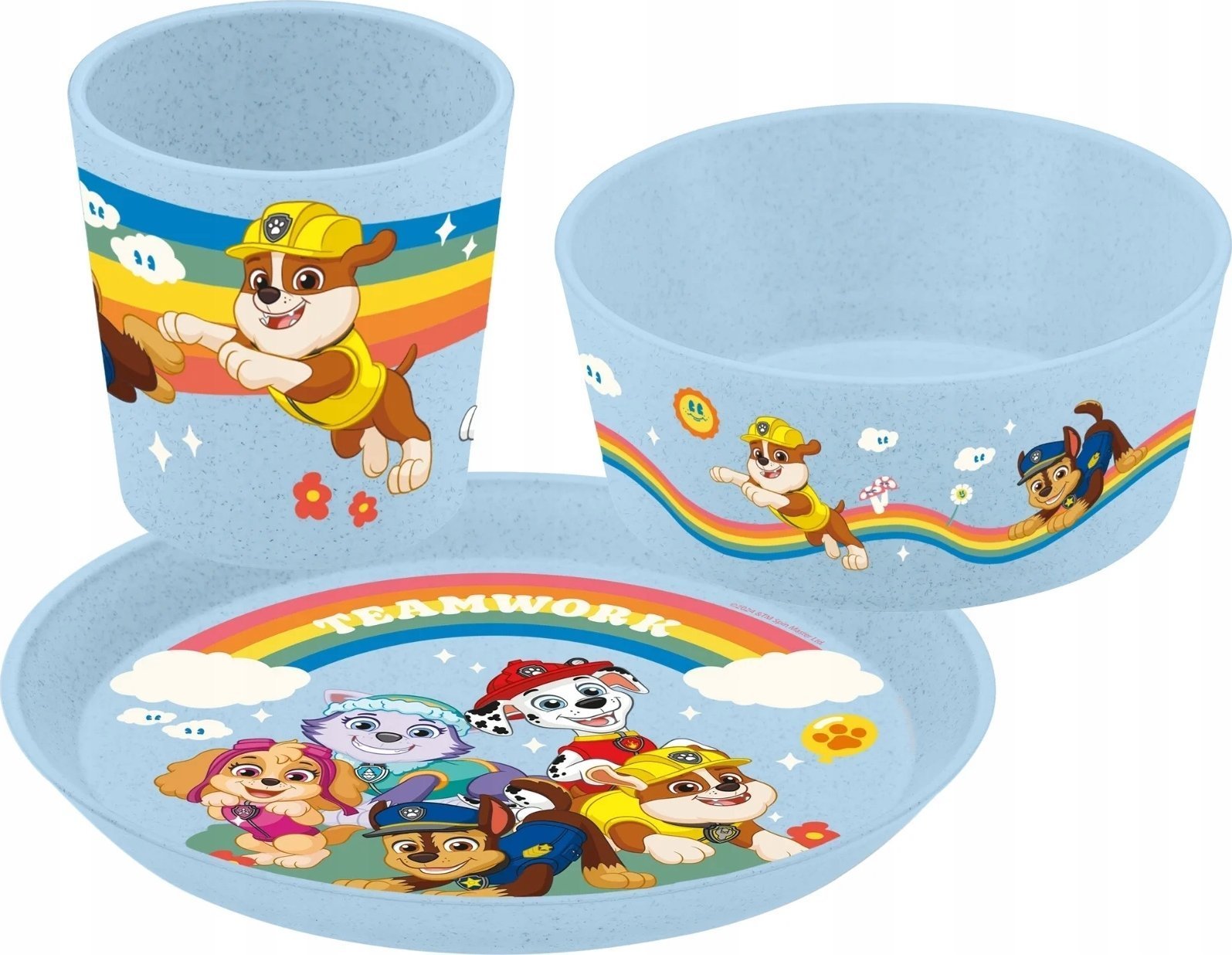 Koziol Zestaw naczyń dla dzieci: talerzyk, miseczka, kubeczek CONNET Psi Patrol, KOZIOL