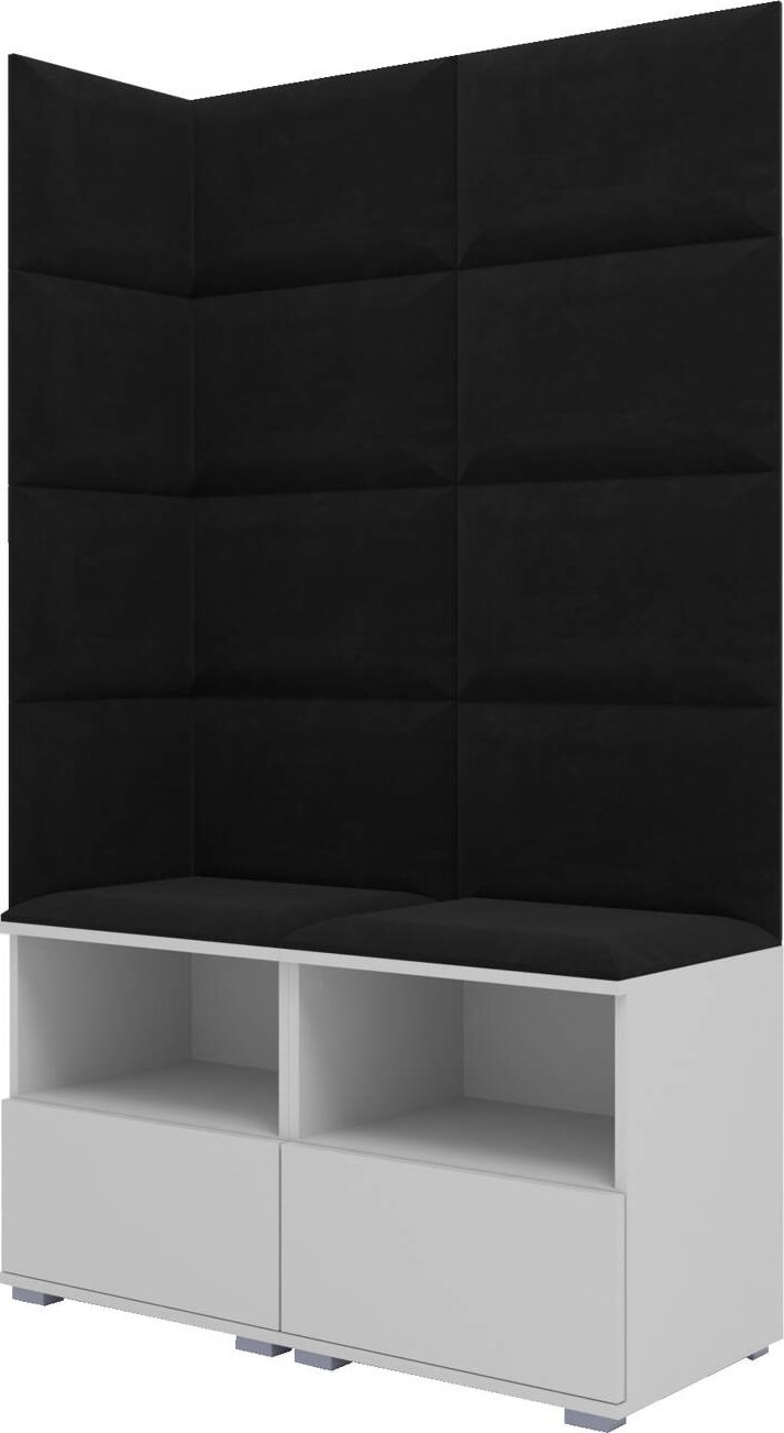 Ravio Tapicerowana garderoba Nela V - kolor biały + tkanina Trinity 16