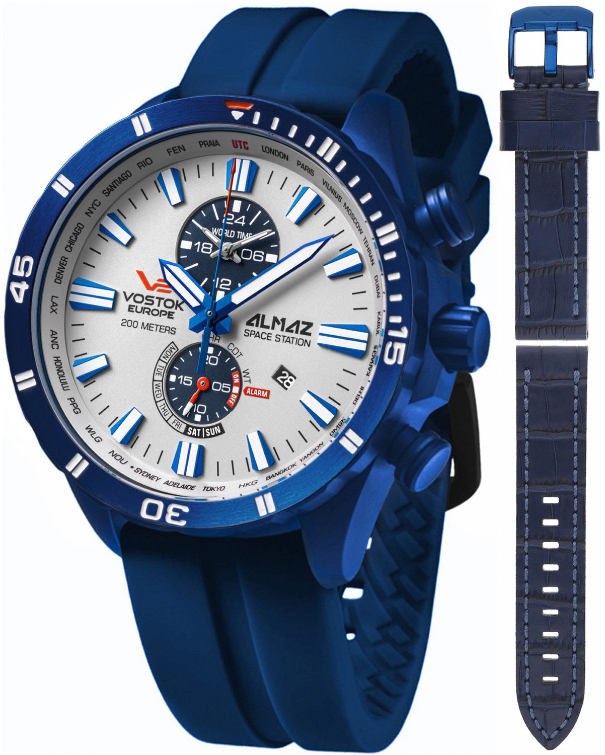 Zegarek męski Vostok Europe YM8J-320D657Sv1 niebieski