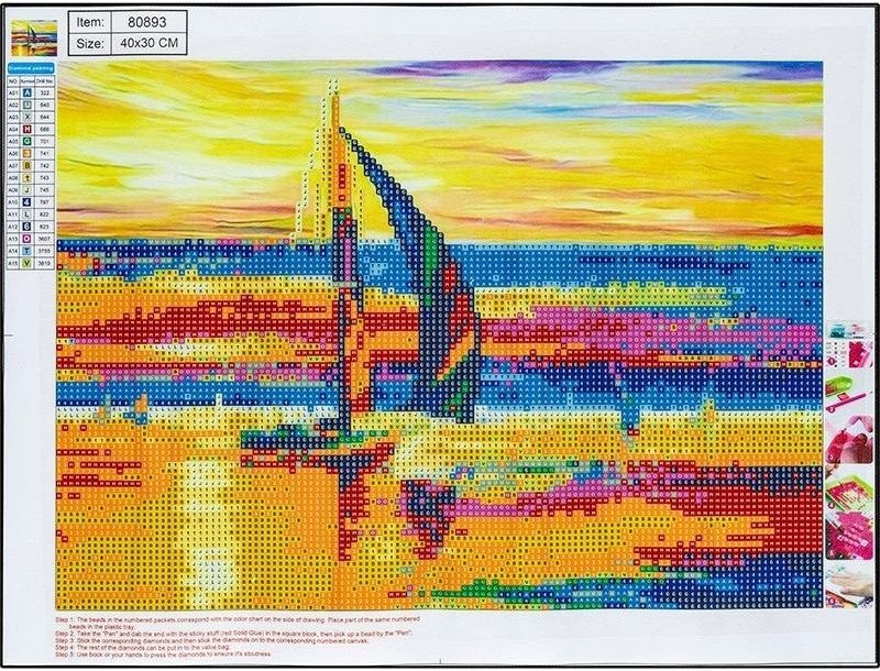 Diamentowa mozaika 5D - Boat 30x40 80893