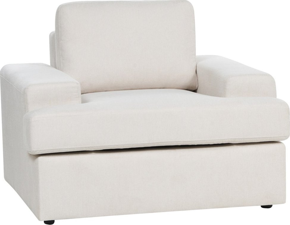 Beliani Fotel tapicerowany jasnobeżowy ALLA