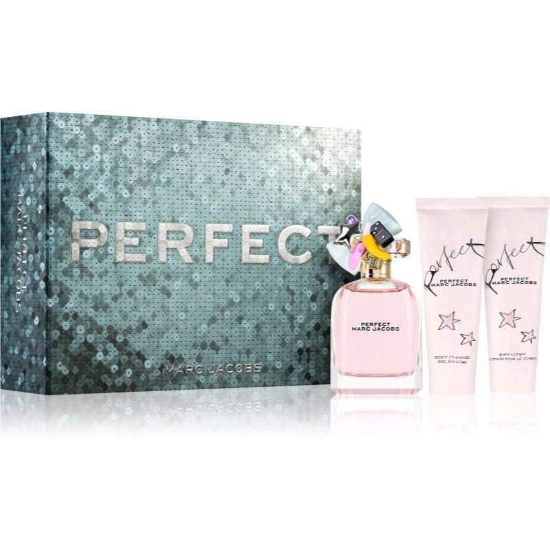 Set Marc Jacobs: Perfect, Eau De Parfum, For Women, 100 ml + Perfect, Hydrating, Body Lotion, 75 ml + Perfect, Hydrate & Firm, Shower Gel, All Skin Ty