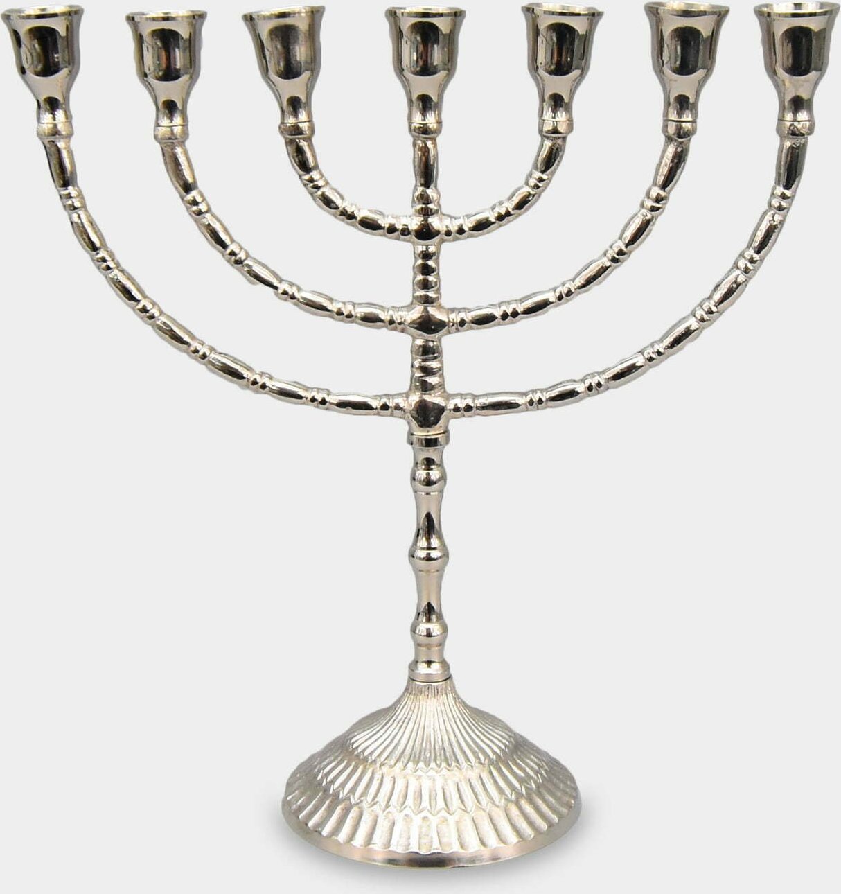 rzezbyzbrazu Świecznik Siedmioramienny Menora Judaistyczna Srebrna