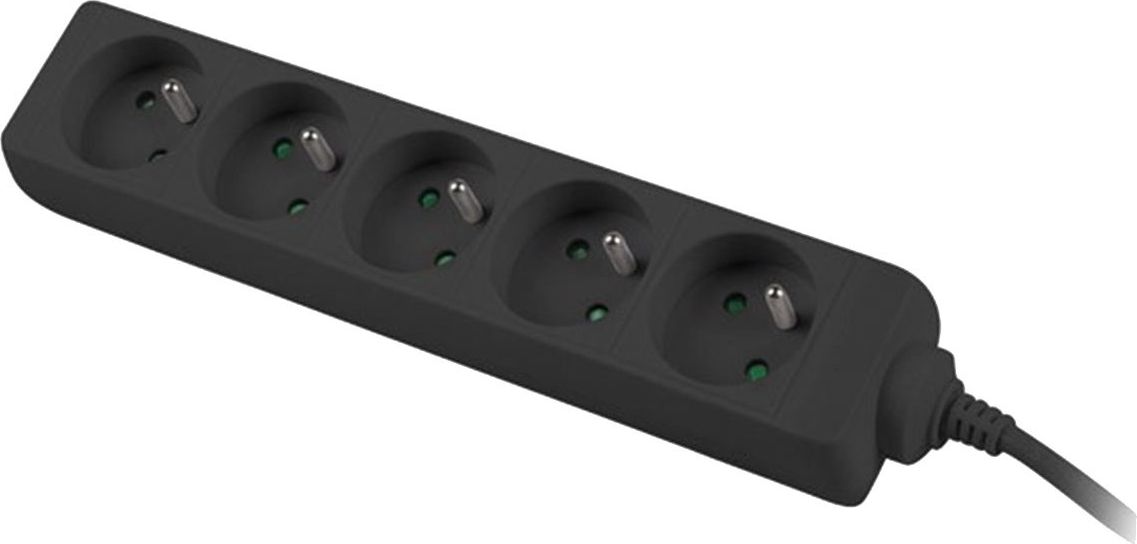 PremiumCord zwykła 5 gniazd 3m czarny (ppa5-03bk)