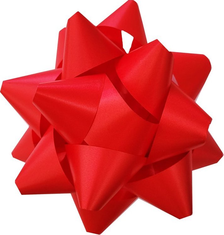 Fastima Rozetka Czerwona KOKARDA do prezentów 9cm 27M