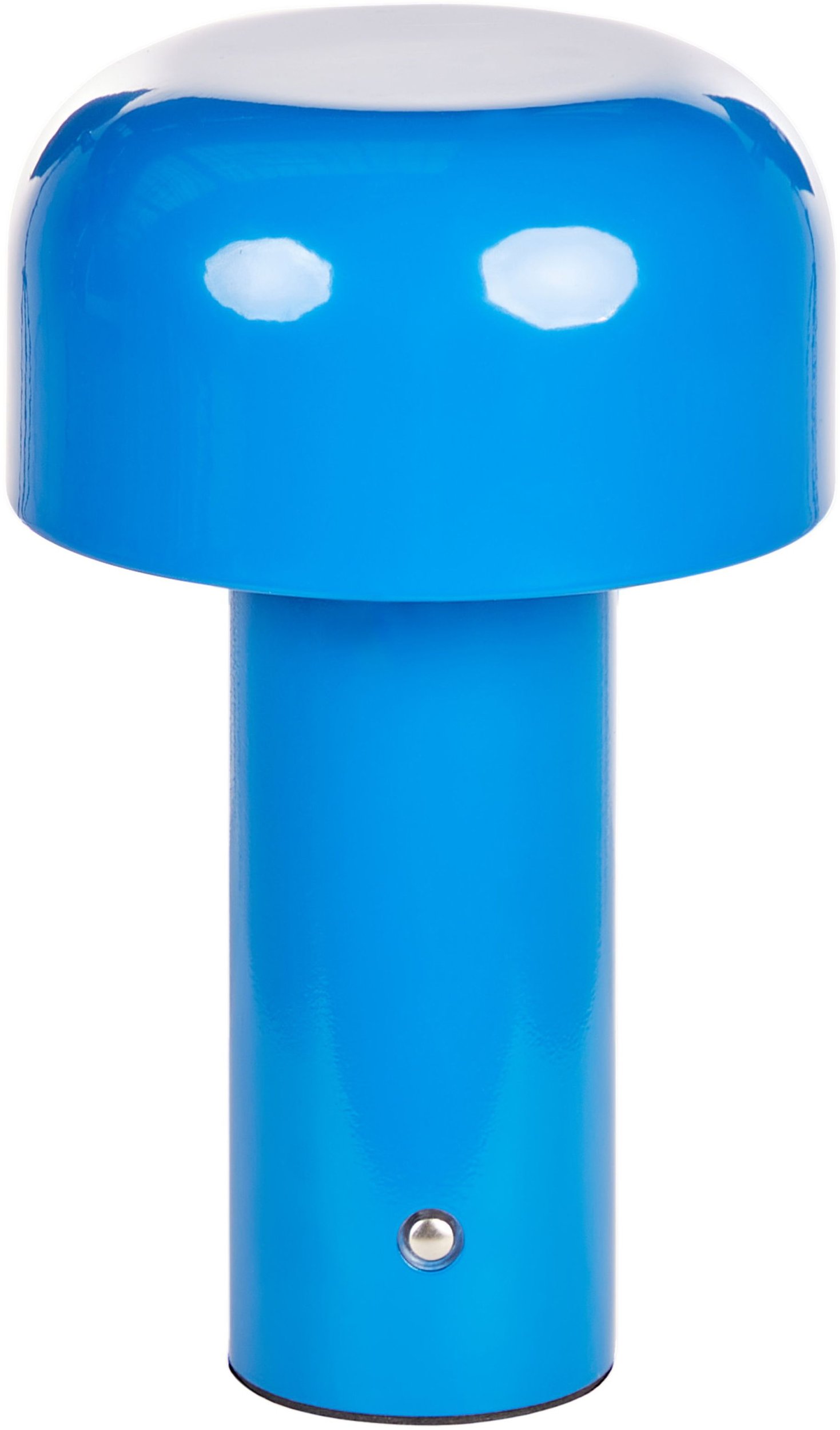 Lampa stołowa Beliani Bezprzewodowa lampa stołowa LED BESOS Ze ściemniaczem Metal Niebieski