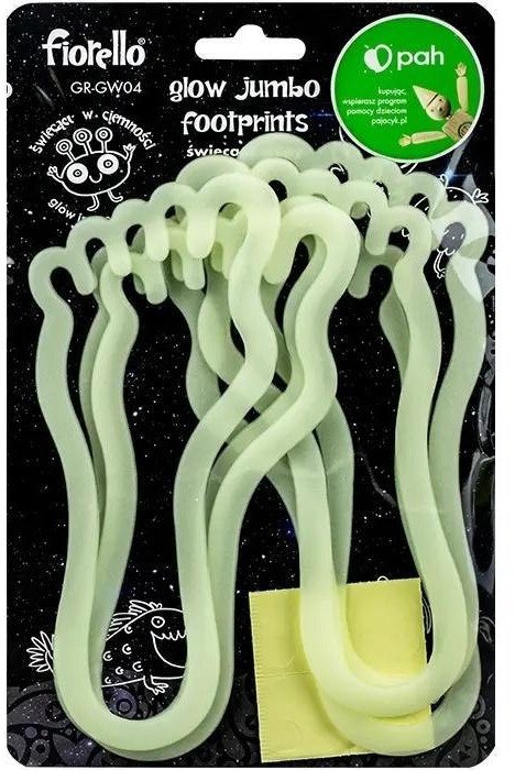 Ozdoby fluorescencyjne Stopy 6szt