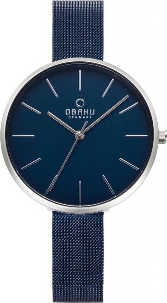Zegarek OBAKU Zegarek damski Obaku Denmark V211LXCLML niebieski