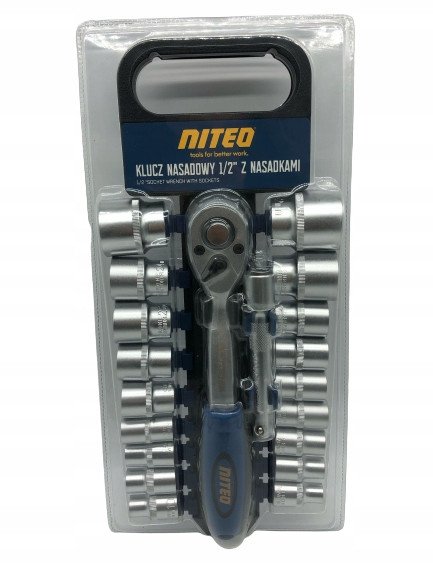 Zestaw narzędzi Niteo Tools 20 el. Klucz nasadowy 1/2" z nasadkami