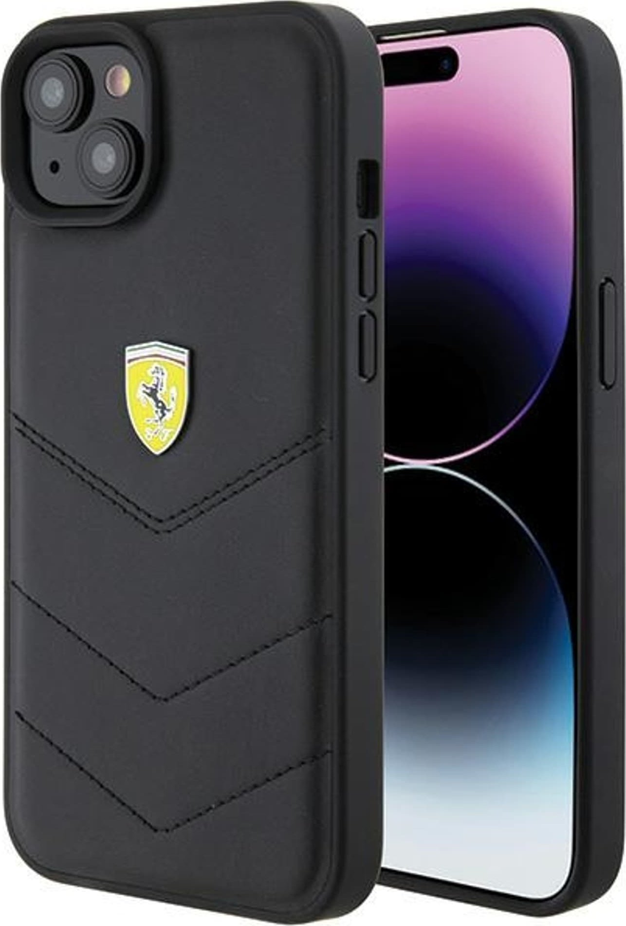 Ferrari Ferrari FEHCP15MRDUK iPhone 15 Plus / 14 Plus 6.7" czarny/black hardcase Quilted Metal Logo