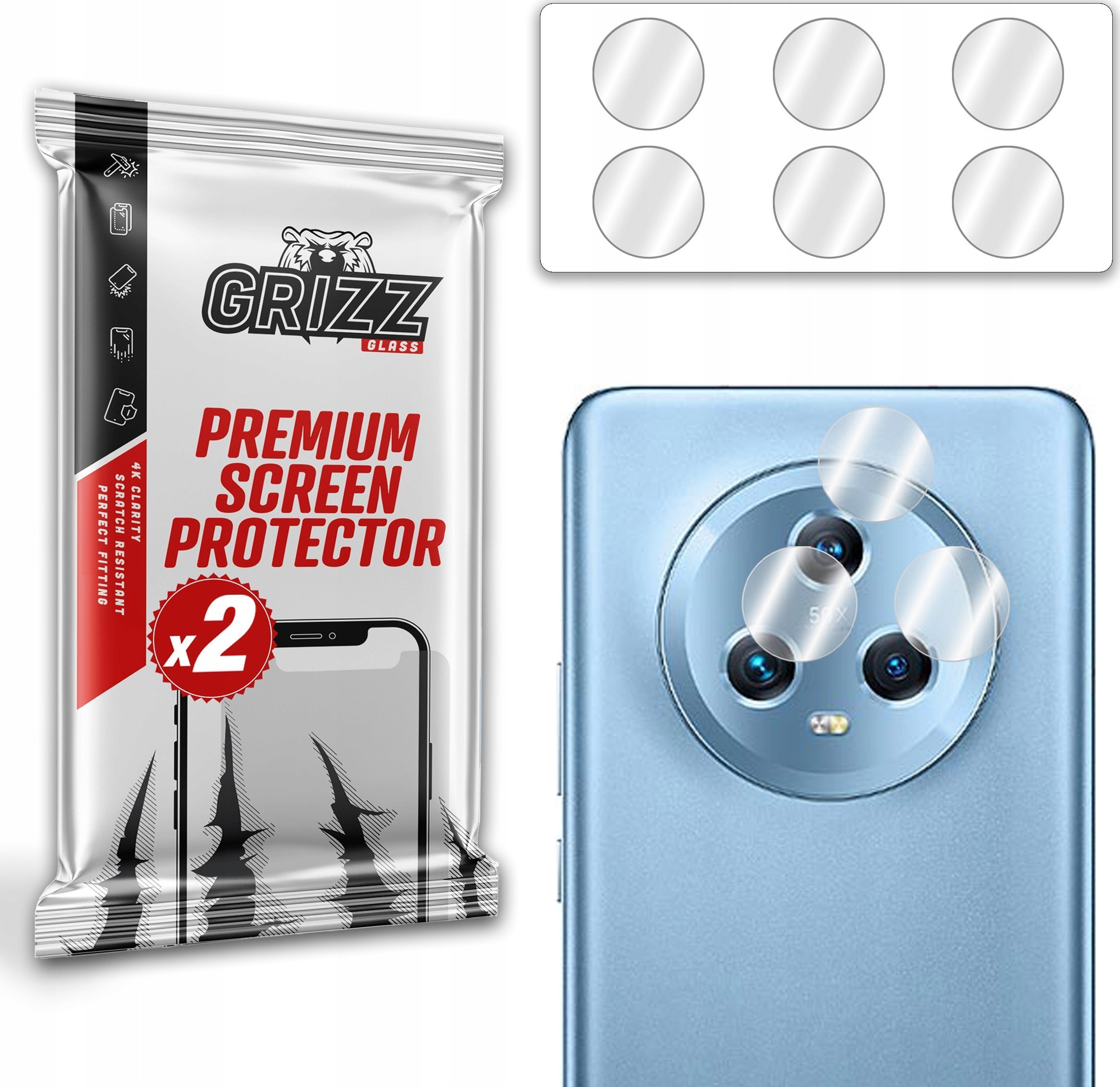 GrizzGlass Szkło na aparat GrizzGlass HybridGlass Camera Honor Magic5