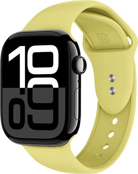 Crong Liquid - Pasek do Apple Watch 38/40/41/42mm (słomkowy)
