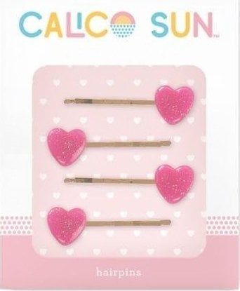 Calico Sun Spinki do włosów Sophia - Serduszko 4szt.