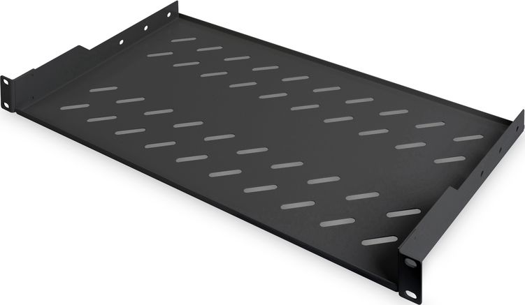 Digitus Półka do montażu stałego w szafach 19" Czarna (DN-19 TRAY-1-SW)
