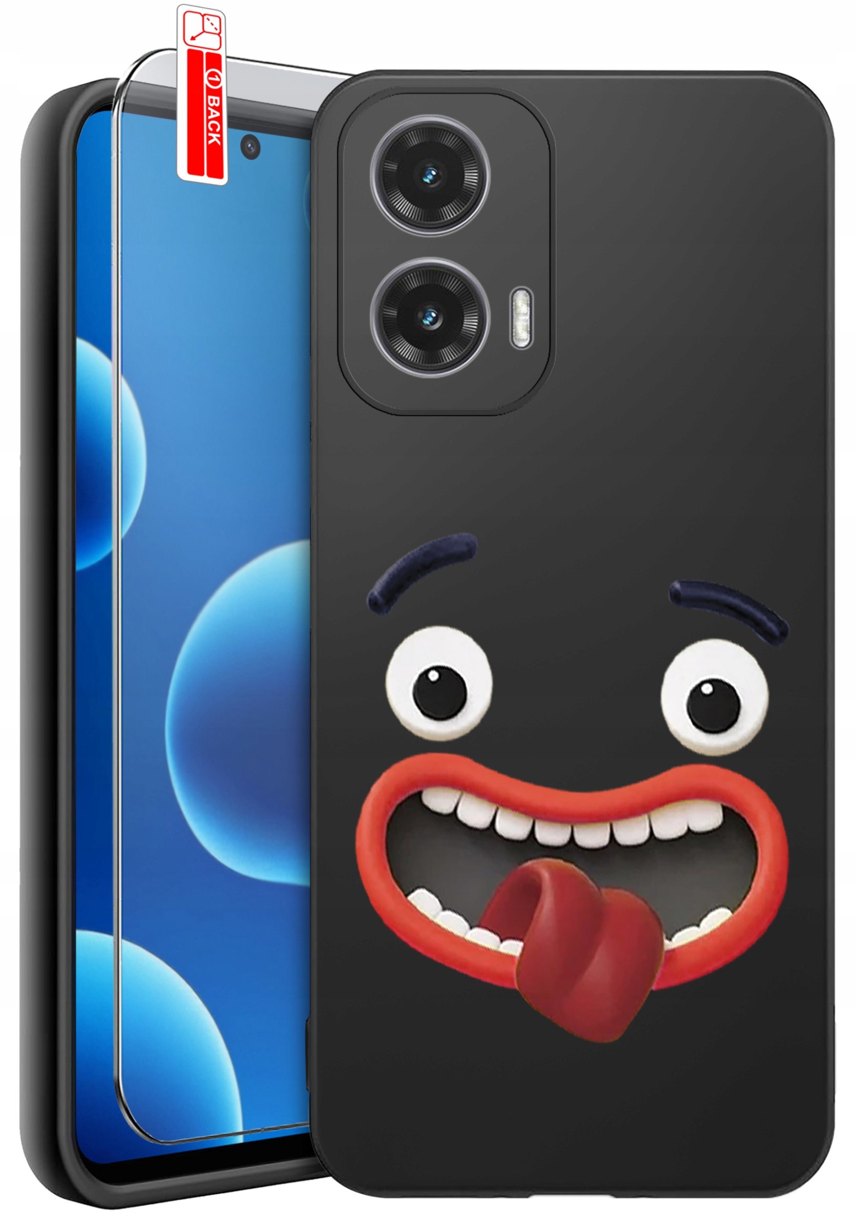 ETUI do Motorola Moto G45 5G | WZORY | SILIKONOWE MATT CASE + SZKŁO 9H