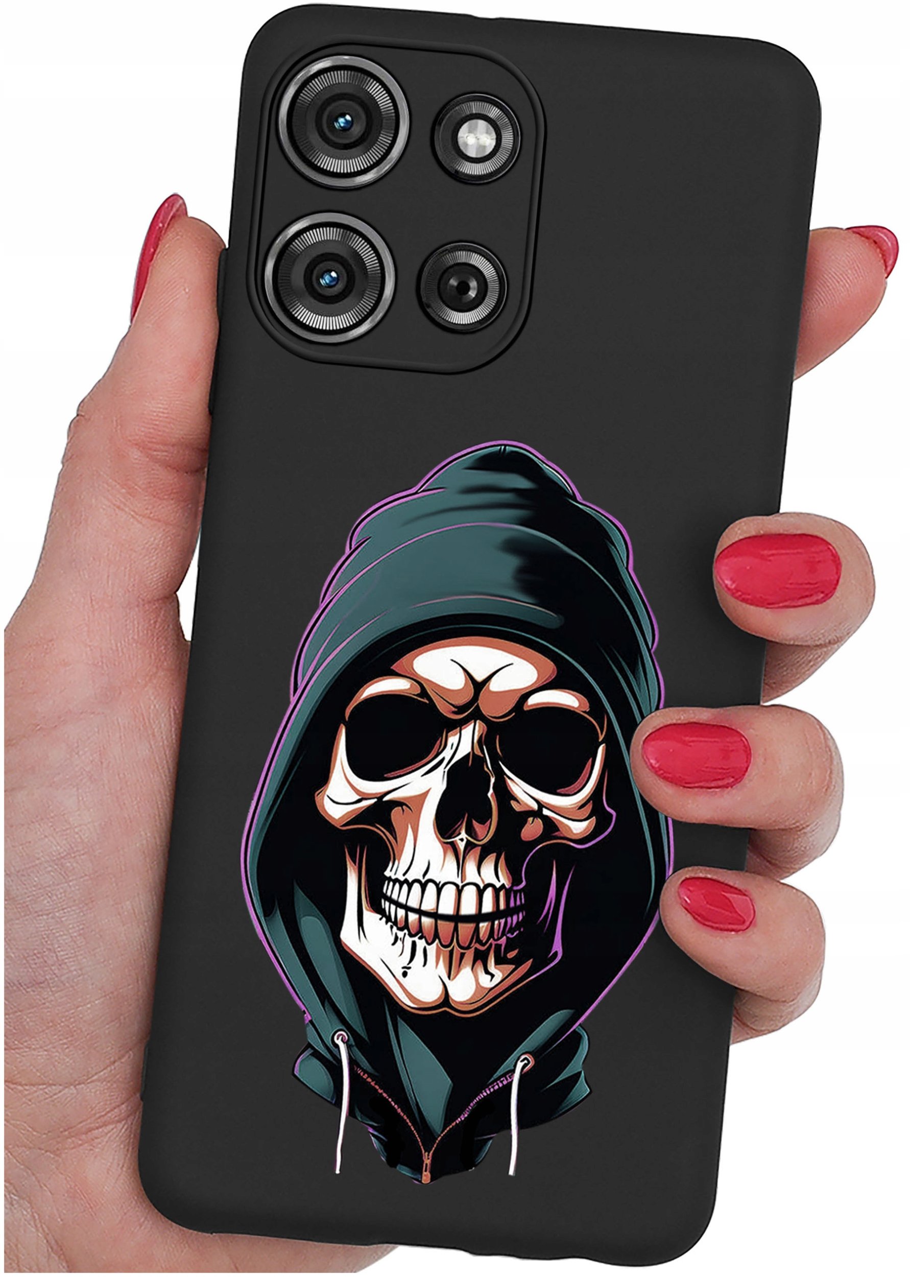 Etui do Motorola G75 5G | WZORY | SILIKONOWE MATT SZKŁO 9H