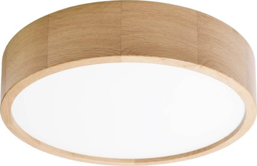 Lampa sufitowa TEAM Natynkowa lampa okrągła 137623692146 drewniany plafon do sypialni