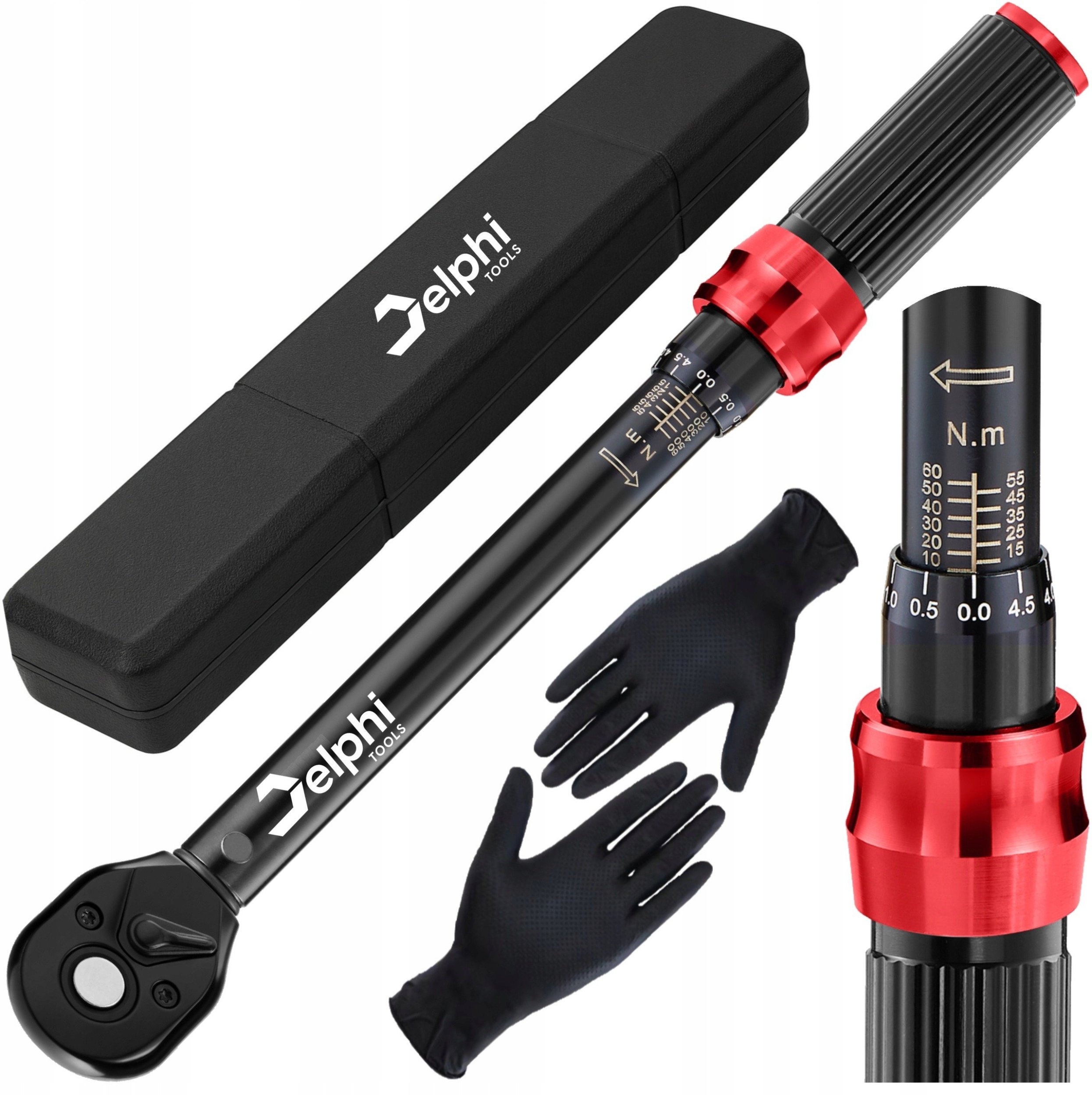 KLUCZ DYNAMOMETRYCZNY 3/8 10-60Nm CrMO &CrV Z BLOKADĄ CERTYFIKAT KALIBRACJI