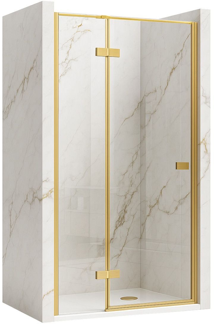 Drzwi prysznicowe Rea Atlas 80 Złote Szczotkowane