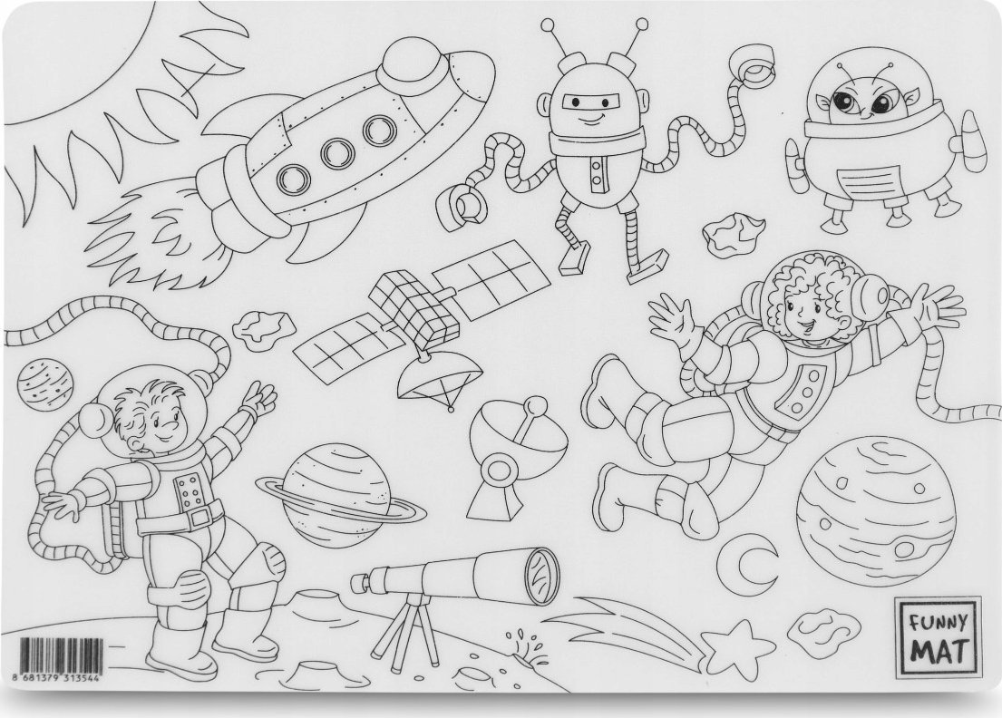 vidaXL Mata transparentna Space Funny Mat STRIGO