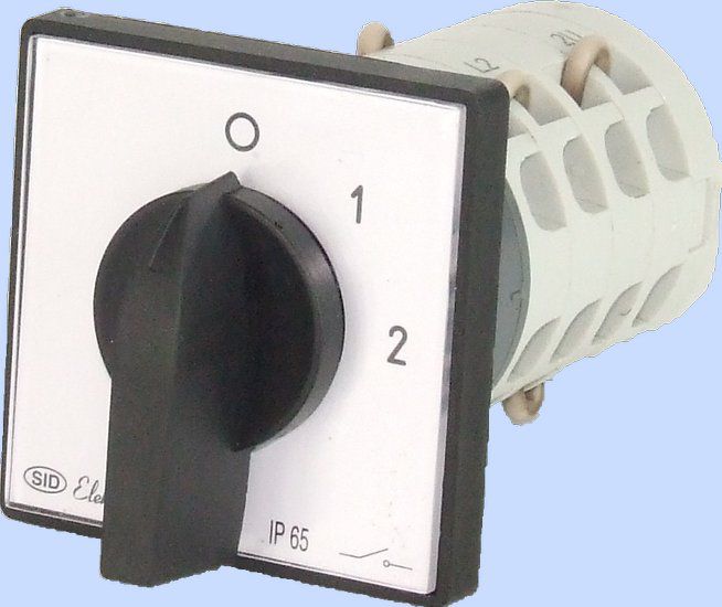 Elektromet Łącznik krzywkowy 0-1-2 3P 16A IP65 z płytką Łuk E16-32 (951631)