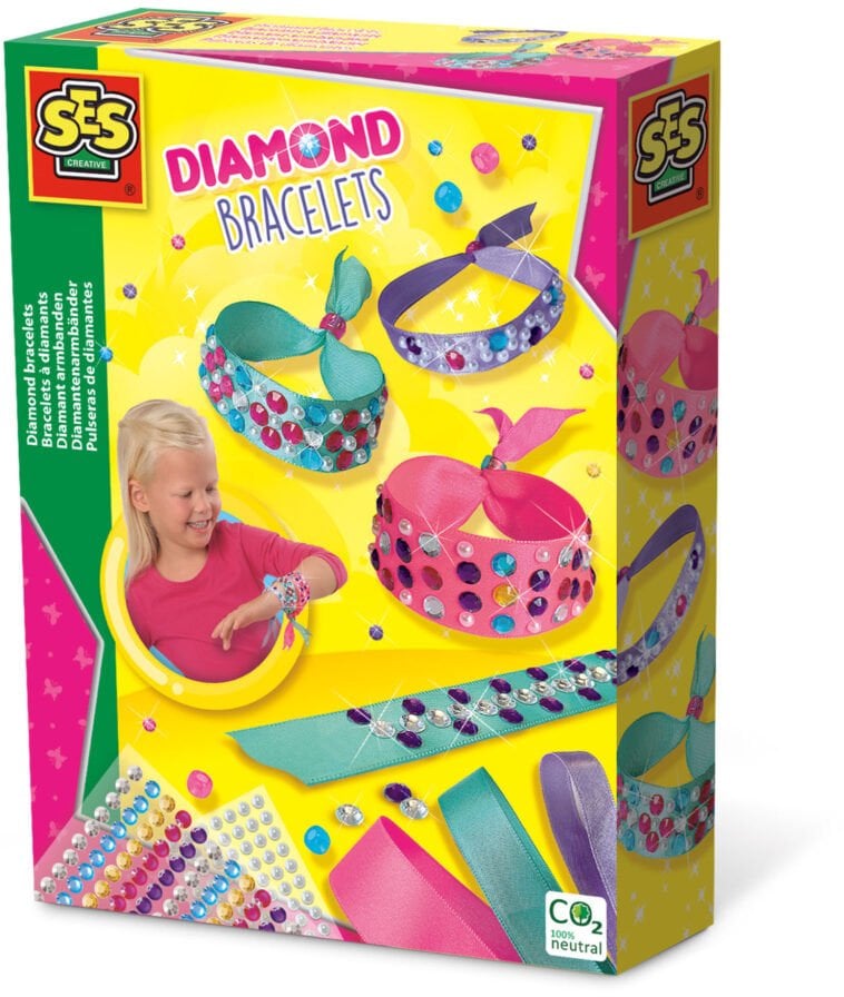 Apyrankų gamybos rinkinys vaikams SES Creative Diamond Bands