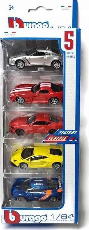 Samochodziki 5-pak 1:64 BBURAGO