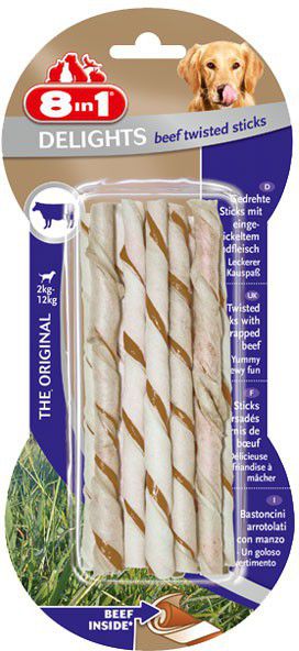 8in1 Przysmak 8in1 Delights Beef Twisted Sticks 10 szt.