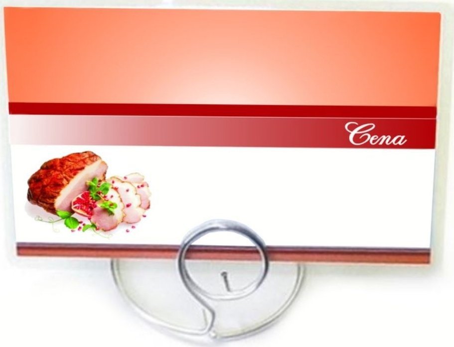 StudioCen Cenówki,etykiety laminowane MIĘSO, WĘDLINY 50szt.